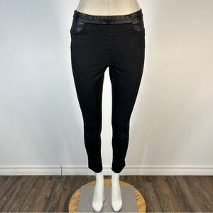 J. Crew Sleek Black Faux Leather Skinny Pants 2